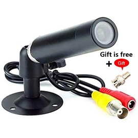 CNDST CCTV HD 1/3 CCD Mini Bullet Security Camera 1000TVL 3.6 mm Lens with Bracket Small Indoor Outdoor Surveillance Camera Analogue Camera