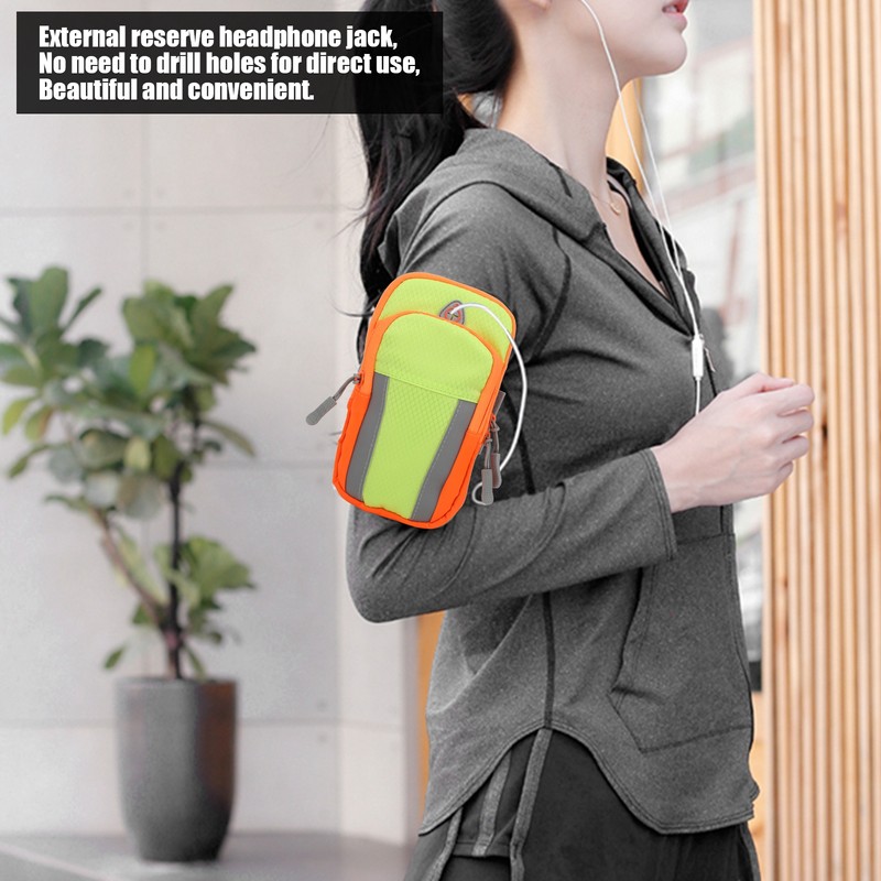 Nylon Mobile Phone Arm Bag Multipocket Men and Women for