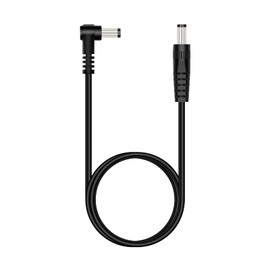 Fancasee 3 ft 5.5mm x 2.1mm Male to Male 90 Degree Right Angle DC Power Adapter Cable Cord for IP Camera CCTV Surveillance Security Camera LED Strip DVR Router Invoice Printer