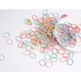 BIANHUAN Hair Elastics, Children, Baby, Kids, Hair Accessories, Set of 100, Cute, Large Volume, Stylish, Girls, Hair Ornament, Kindergarten, Nursery School (Star Pattern)