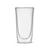 JoyJolt Spike Double Wall Glasses, Cocktail Beer Drinkware Glass Set