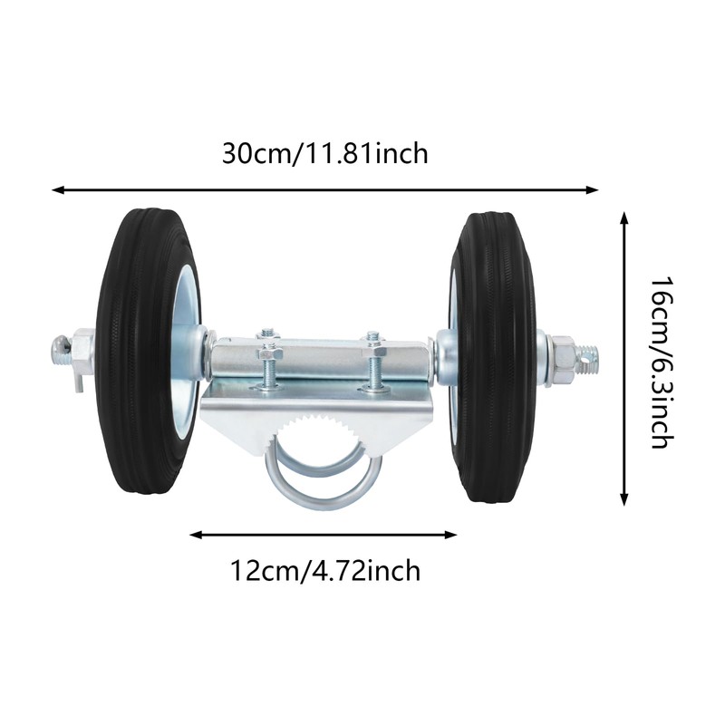 6.3" Sliding Gate Kit Rolling Gate Hardware Kit,2 Pipe Track