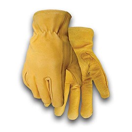 Golden Stag Leather Work Glove 426 Small, Buffalo Grain Leather Gardening Gloves, Motorcycle Gloves for Ranchers and Farmers, Truck Drivers, Gardeners
