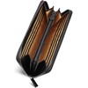 Blanze Men's Long Wallet, Italian, Carbon Leather, YKK Zipper, Separate