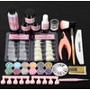 Acrylic Nail Kit For Beginners - 3-Color Powder (Clear/White/Pink)