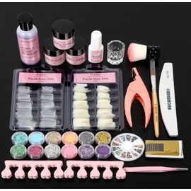 Acrylic Nail Kit For Beginners - 3-Color Powder (Clear/White/Pink)