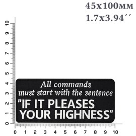 Service Dog Patch Dog Patches Funny Velcro Patch Assistance Dogs Patch Dog Patch (All commands must start with If it pleases your highness - Velcro patch)