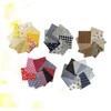 Hohopeti 5packs Handmade Cotton Fabric Bundle Pre-Cut Squares DIY Material
