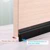 uxcell 2Pcs Door Brush Bottom Sweep H-Shape Aluminum Alloy Base