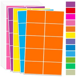 720 Pcs Colored Label Stickers,Moving Labels, Name Stickers, 12 Colors, 3" x 2"