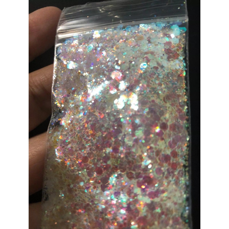 the glitters world Highly Reflective MIXED SIZES HEXAGON-Solven