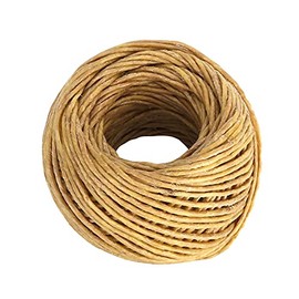 Mecha de Cáñamo Orgánico, Mecha de Vela de Cáñamo Orgánico de 2 Mm de Diámetro para Fabricación de Velas de Bricolaje para Lámparas de Aceite de Bricolaje (30m)