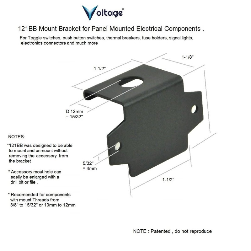 Bracket for Panel Mount Electrical Components Like Push Button Circuit