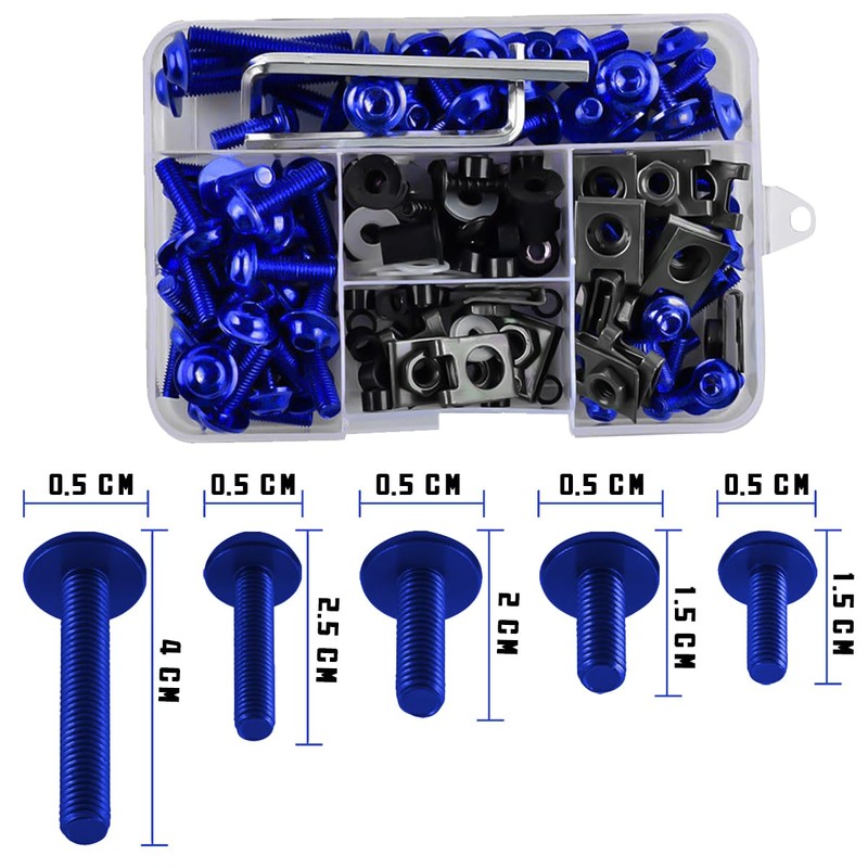 Adunsiaoto Motorcycle Fairing Screws Set Motorcycle, Fairing Windscreen Screws, Motorcycle