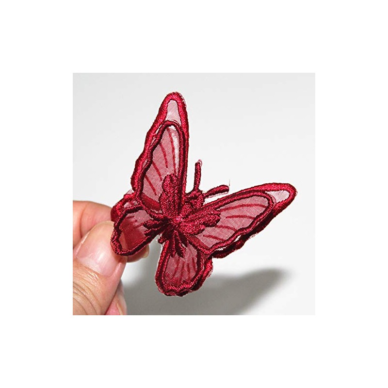 SUNMOVE 10pcs Embroidery Butterfly Sew Iron On Patch Badge Wedding