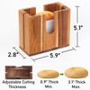 Large Adjustable Bagel Slicer Holder (Upgraded) – Acacia Wood Bread