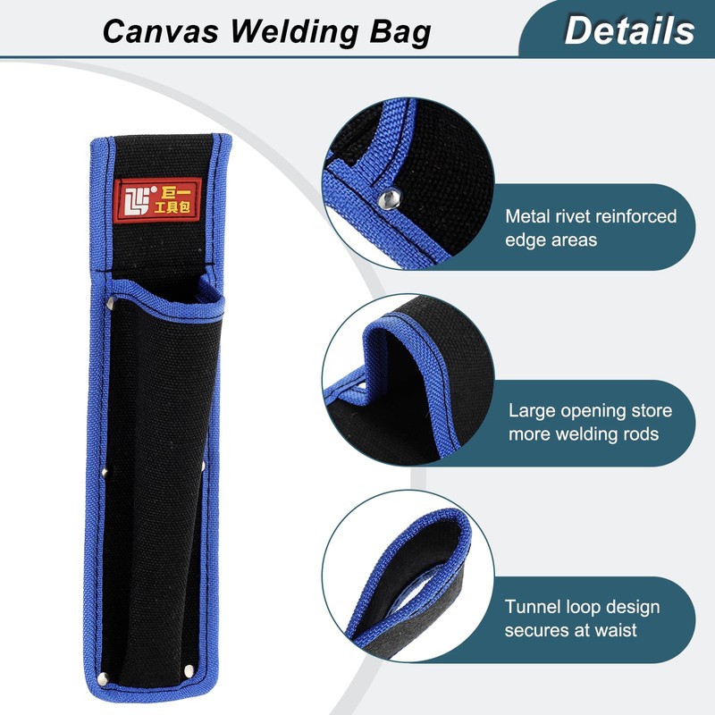 HARFINGTON 2pcs Welding Rod Pouch 12.26" x 3.15" x 9.45"