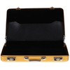 Tofficu Golden Mini Briefcase Metal Business Card Holder - Portable