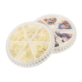 Operitacx 2sets Epoxy Filled Butterfly Nail Rhinestones Pressed Flower Nail Glitter Flakes Nursery Wall Stickers Frame Pendants Nail Charms Iridescent Nail Accessories Nail Decals 2boxes*2