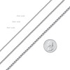 FOSIR Mens Round Box Chain, Stainless Steel Rolo Chain Necklace