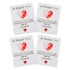 PATIKIL 4 Pack Pocket Hug Heart with Greeting Card, Pocket