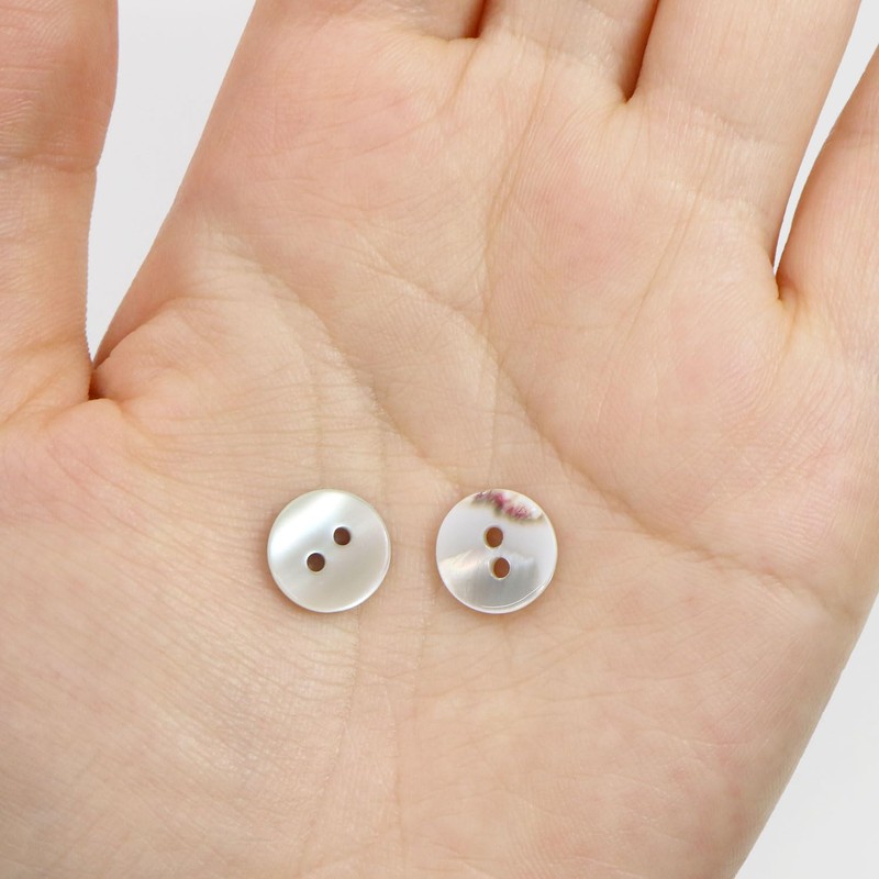 Shell Buttons, Shellfish Buttons, Single Sided, Takase Clam, Shirt Buttons,