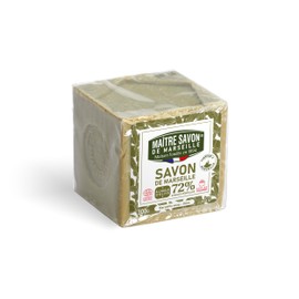 Maitre Savon de Marseille (メートル・サボン・ド・マルセイユ) Savon de Marseille Olive 300g, Additive-Free Soap, Olive Soap, ECOCERT Certified, Traditional Embossing, Gentle on Skin and Environment