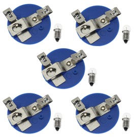 SQXBK 5PCS E10 Mini Bulb E10 Miniature Screw Base Light Bulbs with 5PCS E10 Bulb Holders for Simple Circuits Experiment, 1.5V 0.3A