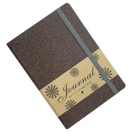 Shizen Design Acid Free Journal- 4"x6" Brown Cover (White Pages)