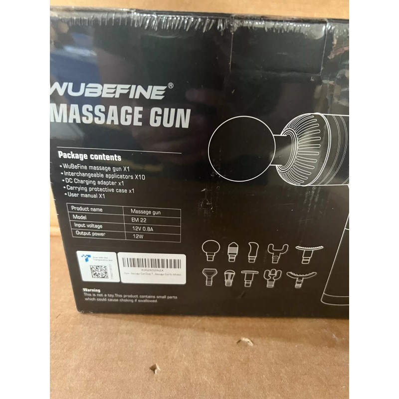 Wubefine EM-22 Massage Gun Deep Tissue Percussion 3200 RPM 10