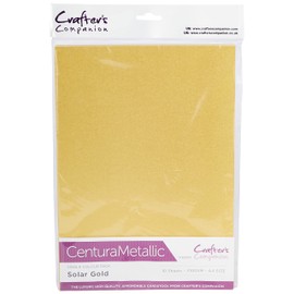 Centura Metallic Single Colour 10 Sheet Pack-Solar, Cardstock, Soalr Gold, 34.4 x 22.5 x 0.5 cm