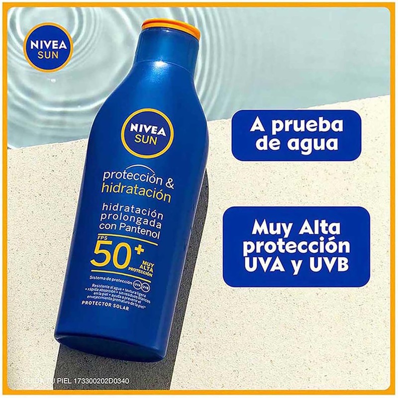  NIVEA SUN Protector Solar FPS50+ | Hidratante, No Grasoso,
