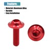 uxcell 40pcs M6 X 20mm Red Aluminum Alloy Motorcycle Hex