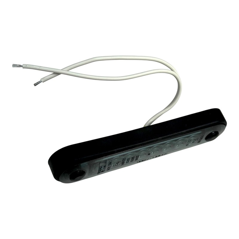 MelTruck LED Marker Light White Smoke Dark Tinted Flat Round