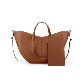 ACUYE Leather Tote Bag for Women, Crescent Shoulder Bag Ladies Tote Bag Crescent Clutch Purse Women's Tote Handbag Y2K Hobo Handbag Work Tote Bag Purse