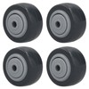 4Pcs Mute Wheel PU AntiWinding Furniture Trolley Directional Caster 2in
