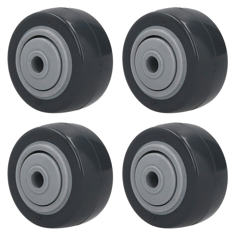 4Pcs Mute Wheel PU AntiWinding Furniture Trolley Directional Caster 2in