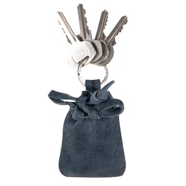 Hide & Drink, Leather Mini Medieval Pouch Keychain, Coin Organizer, Change Holder, Accessories, Handmade Includes 101 Year Warranty :: Slate Blue