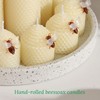Beeswax Votive Candles 12 Pack, Hand-Rolled Honeycomb Bees Wax Candle