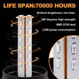 EASE2U E LED Strobe Light, 12V-24V Warning Emergency Safety Flashing Beacon Lights with Magnetic and 16.4 ft Straight Cord Vehicle Forklift Truck Tractor Golf Carts UTV Car Bus (2 PCS, Amber)