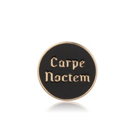 PLITI Carpe Noctem Gift Seize The Night Gift Latin Proverb Gift Nightlife Gift Latin Saying Brooch Pin For Friends (Carpe Noctem pin)