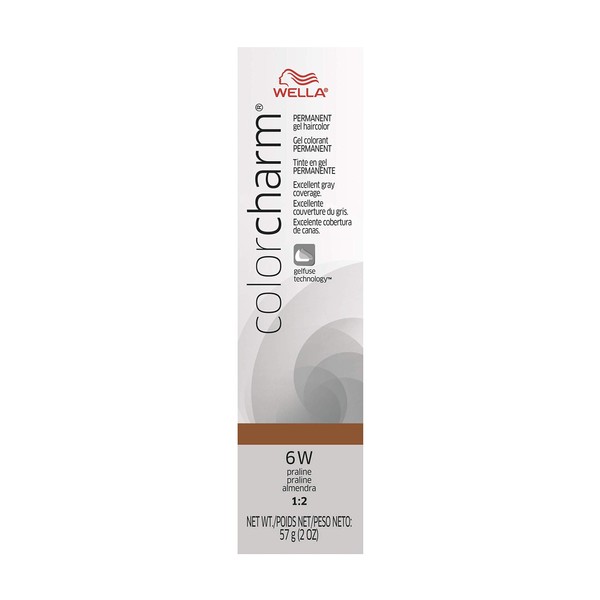 Wella Color Charm Permanent Gel Hair Color for Gray Coverage 6W Praline