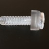 Pack of 60 Transparent Clear Plastic Acrylic Thumbscrews, slotted+knurled M6