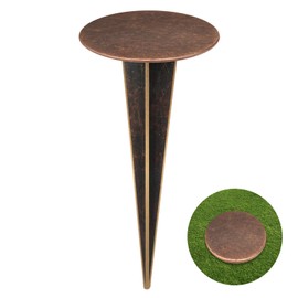 Zealor 1 Pack Permanent Property Line Markers, 7x3 Inch Boundary Markers for Property Land Survey Stakes Heavy Duty Brass Survey Pin for Home Depot Septic Tank Yard Paver Ground Landscape Surveying