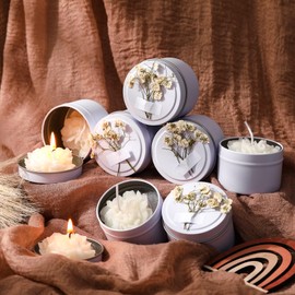 Threlaco 12 Pcs Bridesmaid Gift Scented Candles Soy Wax Flower Candles Sets for Women Gift Maid of Honor Wedding Bridal Shower Favors for Guests (Elegant)