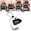Bailinks Clicker Counter Metal Hand Tally Counters,4-Digit Lap Counter Silver