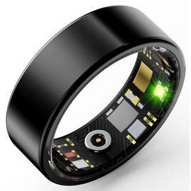 YuYolex Smart Ring Fitness Ring Heart Rate Monitor Sleep Tracker Blood Pressure Ring Blood Oxygen Fitness Tracker Pedometer Step Counter Calories Waterproof Health Smart Rings for Men Women