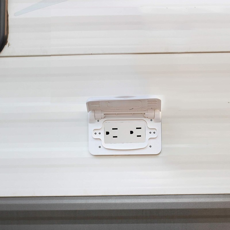 Weatherproof Outlet with Cover US Standard Power Socket Outdoor RV