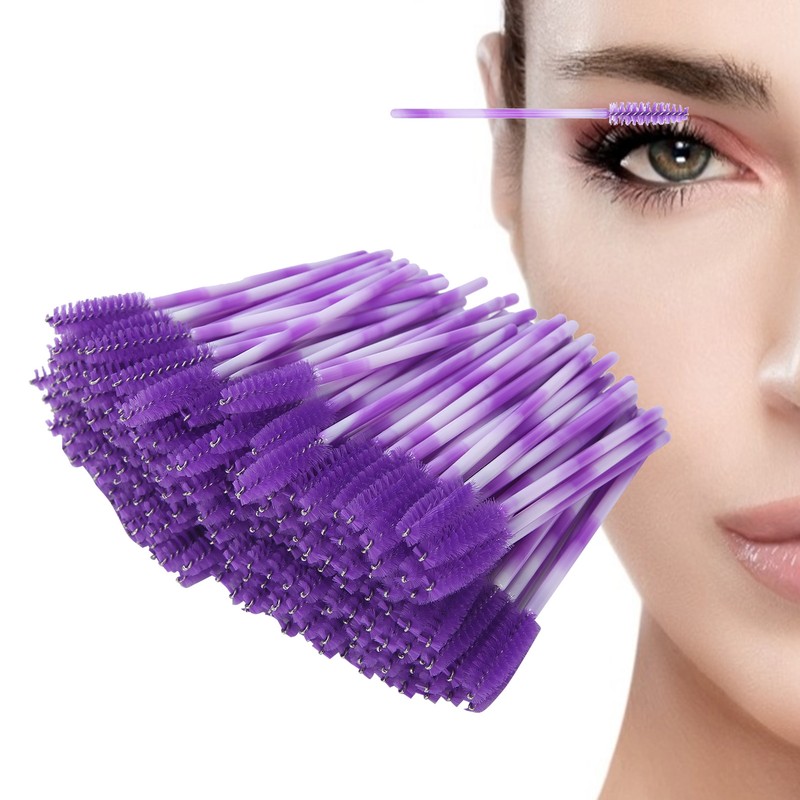 200pcs Disposable Eyelash Brush Travel Portable Lash Brush Makeup Tool