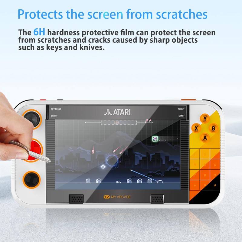 NOUKAJU [2Pack] Screen Protector for My Arcade Atari Gamestation Go,